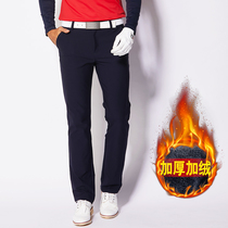Golf pants men plus velvet padded trousers golf clothing mens pants stretch fit autumn and winter warm olanke