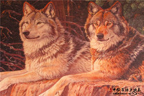 Mongolian felt painting wolf lovers Wolf Mongolian characteristics full color wool felt painting Inner Mongolia crafts hanging painting decorative painting