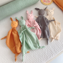 Baby soothing towel can be entrance nibbling baby gauze Denmark the same rabbit foreign trade organic cotton hand occasionally 0-1 years old