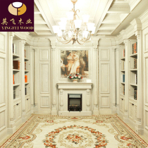 Wall panel European style American solid wood log red oak cherry wood finish Background wall wall skirt Factory direct sales