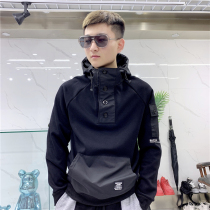 Autumn 2021 New loose Tide brand sweater men hooded overfitting shirt Sports and Leisure stitching hoodie