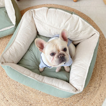 Full Removable Wash Cotton Kennel Kennel Cat Nest Pet Spring Summer Sofa Bed Mat All Season Universal Breathable Dog Mat Summer