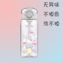 New Ultra Cute Jade Gui Dog Beauty Leticulo Rice Water Cup Plastic Transparent Straw Cup to figure out the printing