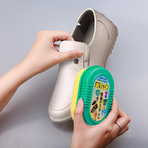 Japan imported shoe polish sponge shoe polish artifact leather shoes maintenance shoes colorless universal double-sided brightening cleaning wipe