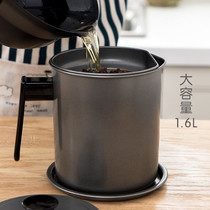 Japanese household oil pot large capacity oil storage Cup stainless steel filter net oil bottle kitchen oil tank kitchen oil tank 1 5L
