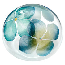 Japanese-made glass float Hydrangea 1 traditional maki-painted floating ornament