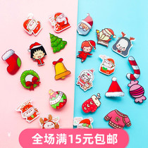 Christmas brooch Childrens one-dollar small gift jewelry Santa Claus decoration cartoon pin Medal badge