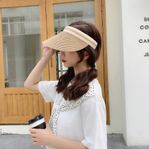 Japanese grass-made empty ducktongue hat for summer outdoor outdoor sun shading cap sun beach leisure