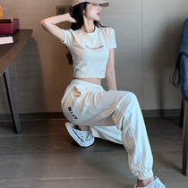 Ocean Gas Fried Street Casual Fashion Sports Suit Womens Summer 2022 New Internet Red and America Aging Running Dancing