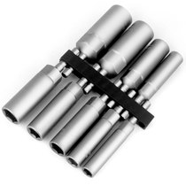 Deepened and lengthened inside and outside the hex socket Wind batch electric wrench set Electric drill bit head 8mm10mm55 socket head