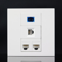 Type 86 2 Internet phone SC optical fiber direct socket panel dual-port computer plus telephone optical socket