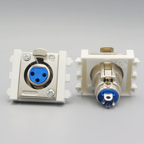 128 Type 1 5-digit female Callon socket module 118 type large three-core card farmer XLR microphone floor panel module