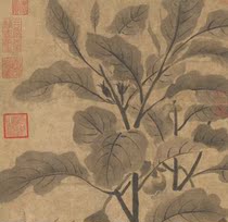 Yuan Guandao Sheng painting eggshaft ultra-high-definition electronic picture decoration painting identification copy Chinese painting material