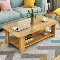 Gupu Jia round corner tea table simple modern living room side furniture storage simple double wooden small tea table small households