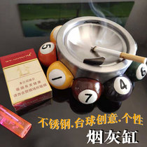Car ashtray mens car billiards stainless steel ashtray supplies Daquan personality creative competition bar ornaments