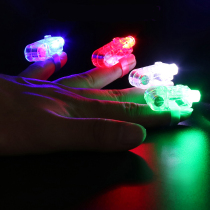 Flower hand laser toy color change luminous finger light Bundy artifact Colorful flash ring bar concert props