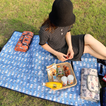 Japanese cat foldable portable outdoor picnic mat portable floor mat aluminum film moisture-proof mat beach mat