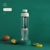 Platinum Sheng Muxia simple flower tea cup for men and women water cup Student anti-drop with scale sports tea plastic portable cup