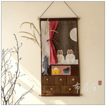 Bumingtang window rabbit bird window handmade fabric wall hanging fabric flower plug cartoon wall hanging