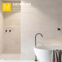 Wabi-sabi wind tiles Japanese-style micro-cement bump Bathroom bathroom wall tiles Toilet plain villa floor tiles