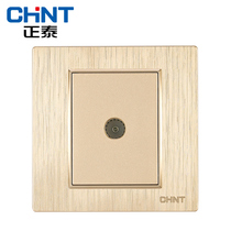 CHINT switch socket panel 7L champagne color LASK gold TV terminal socket panel 86 type socket