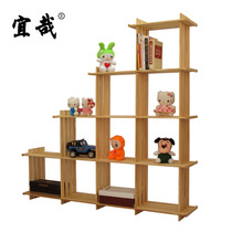 Yiya solid wood grid frame wooden partition can be disassembled log grid rack