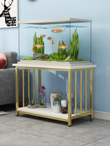 Steel wood solid wood fish tank bottom cabinet Metal bottom frame base stainless steel grass tank fish tank shelf Wrought iron custom fish tank cabinet