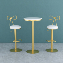 2021 new bar bar chair Modern simple lifting and rotating bar chair Restaurant front desk chair high stool