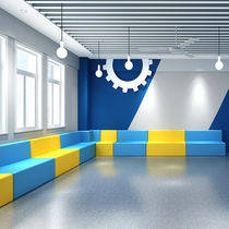 Shanghai Custom Early Education Center Training Center Childrens Seat Sofa Hotel Mall and other waiting area corridor sofa stool