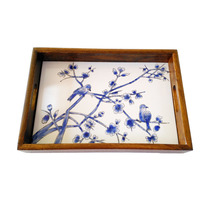 Special price spike American Japanese solid wood tea set tea tray European Cup wooden tray hand-painted ceramic rectangular plate