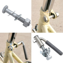 Bicycle seat tube fixing screw childrens car seat tube quick release screw buckle folding car seat post seat pole seat tube clamp card