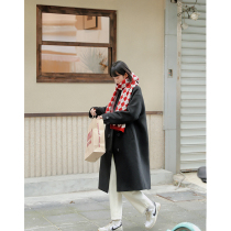 Loyal dog Small eight pear-shaped homemade Panasonic Tea Academy style lapel collar slim Joker coat coat 2021 New