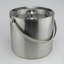 Export double stainless steel ice bucket wine bucket with lid sealed hand-held portable cold beer insulation soup bucket lunch box