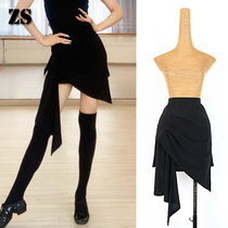 zs Latin dance skirt irregular practice short skirt adult female dance dress Chia rumba dance practice suit L271