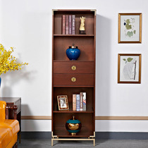 Simple solid wood bookcase display cabinet living room multi-layer locker TV cabinet side wine cabinet multifunctional side cabinet combination