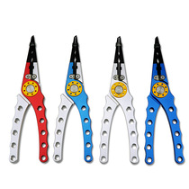 Luya fish control all-metal bending mouth Luya pliers multifunctional fishing pliers aluminum alloy tungsten steel shear control