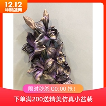 Simulation flowers fake flowers silk flowers single European-style nostalgic retro oil painting bright powder East Aram export commodities unique