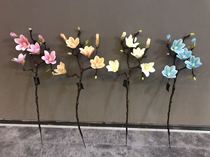 Fake flower silk flower home decoration single short pole foreign Magnolia restaurant living room petals simulation petals rose petals