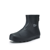 Foreign trade tail single fashion men short flat rubber rain shoes couple waterproof rain boots women water shoes 50 size