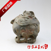 Antique do old raw pit bronze crafts ornaments antique bronze food ware factory direct bronze beast