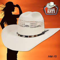 US imported Dallas Western straw cowboy hat Western Equestrian Equestrian hat super cool breathable giant harness