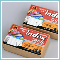 Special price 10 color double-sided INDEX CARDS word card INDEX classification card 100 one box price