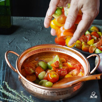 Yunnan binaural small copper pot without lid pure copper rice noodle pot copper soup pot handmade copper pot non-coated