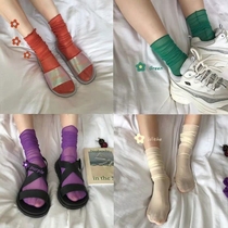 Socks suitable for sandals Half-worn sandals Black womens summer half slippers Hyuna Fengxian stretch mesh yarn