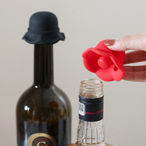 Courtesy Hat Red Wine Cork Home Creative Silicone Glass Cork Champagne Wine Sam Bottle Cap Universal Japan