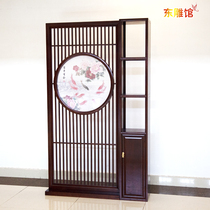 Entering the porch cabinet screen new Chinese living room partition solid wood screen Feng Shui Cai door cabinet cabinet into the house
