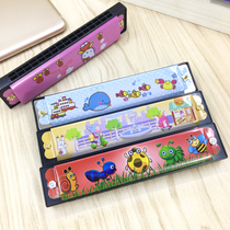 Iron children mini harmonica cartoon toy cute pattern baby beginner harmonica Enlightenment educational toy