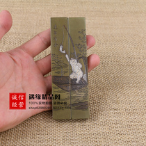 Solid pure copper brass paperweight copper ruler copper ruler gilt silver seal carving more years fishing trumpet