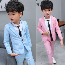 Childrens small suit suit suit boy flower girl dress handsome autumn jacket costume Korean boy three-piece suit