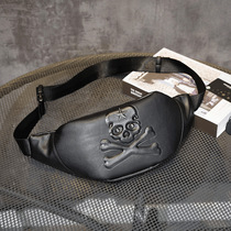 New Korean Edition Outdoor Sports Casual Purse Riding Satchel Wave Mens Bag Trendy Mens Bag Fashion Rivet Small Chest Bag